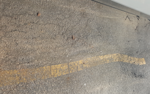 melted yellow stripe