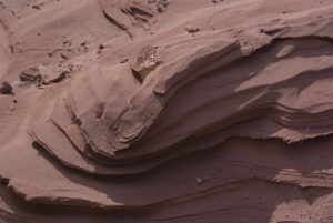 Sand sculpture carved by the wind